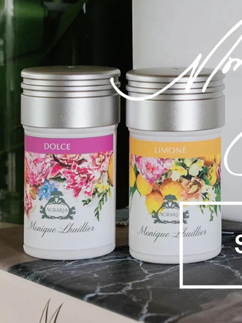 Aera Mini Diffuser scents Monique Lhuillier Dolce & Limone Scented Candles New